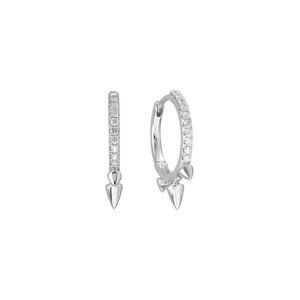 18k White Gold Trendy Diamond Piercing